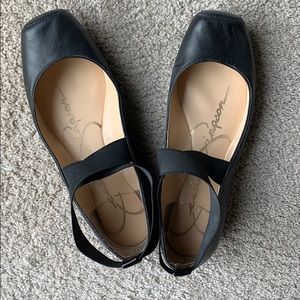 Jessica Simpson black ballet flats, size 8